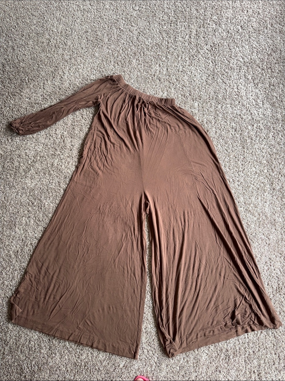 Free People beach one shoulder wide leg jumpsuit size xs
